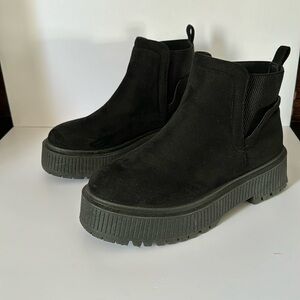 Charlotte Russe black suede ankle boots